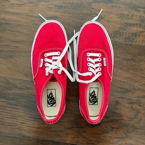 Vans red classic authentic shoe W8.5